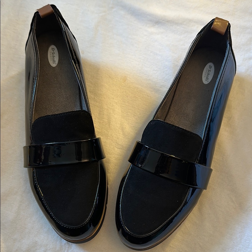 Dr Scholls Black Classic Penny Loafers